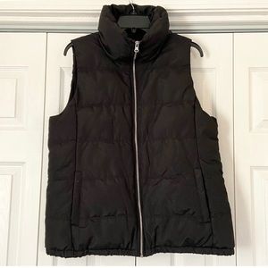 Old navy winter vest puffer black zip up